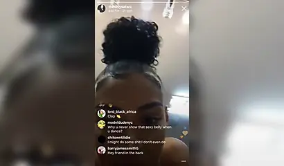 Enticing black vixen twerks and makes those big fat cheeks clap on the camera