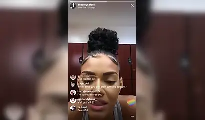 Enticing black vixen twerks and makes those big fat cheeks clap on the camera