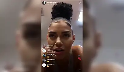 Enticing black vixen twerks and makes those big fat cheeks clap on the camera