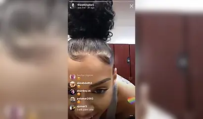 Enticing black vixen twerks and makes those big fat cheeks clap on the camera