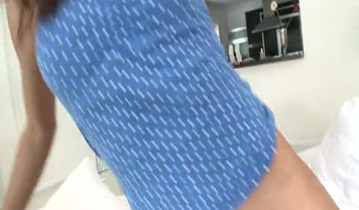 Adorable little ebony Mimi Allen choked and pounded vigorously by a big black cock