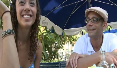 Adorable little ebony Mimi Allen choked and pounded vigorously by a big black cock