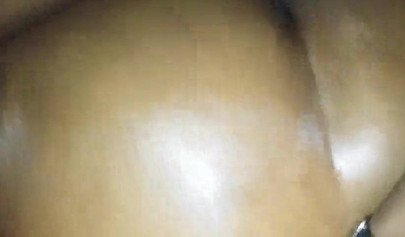 Lusty ebony amateur slobbers on a massive black dick and takes it in her wet cunt