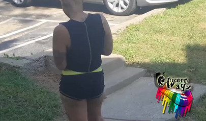 Inked black chick with short hair has her pussy licked and drilled rough and hard