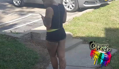 Inked black chick with short hair has her pussy licked and drilled rough and hard