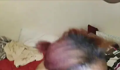 Amateur ebony MILF slobbers on a big black cock before taking it in her tight ass