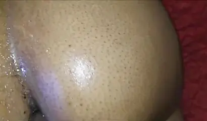 Amateur ebony MILF slobbers on a big black cock before taking it in her tight ass