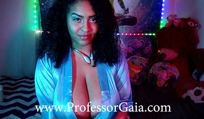 Dashing black Instagram model plays with her massive tits and nipples on webcam