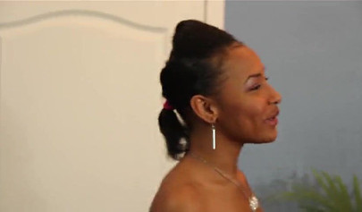 Behind the scenes footage of a beautiful ebony and foxy redhead fucking each other