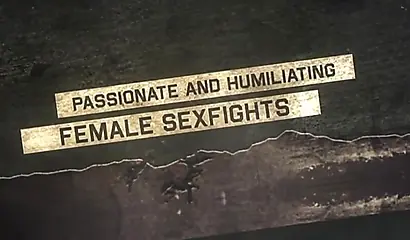 Athletic black babe subdues a white man through wrestling and jerks his cock off