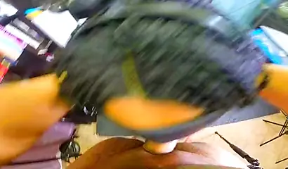 Cute and chubby ebony chick pleasures a big black cock with her mouth and sex toys