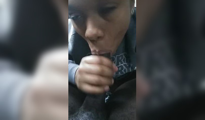 Luscious ebony babe pleasures a big black cock with a long and sloppy blowjob