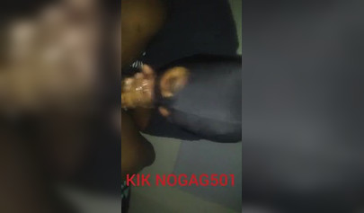 Naughty black amateur girl with a face mask loves giving a long and sloppy blowjob