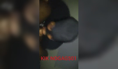 Naughty black amateur girl with a face mask loves giving a long and sloppy blowjob