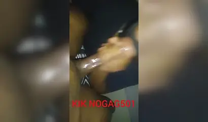 Naughty black amateur girl with a face mask loves giving a long and sloppy blowjob