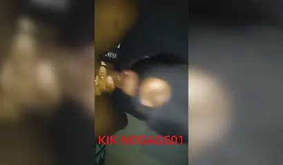 Naughty black amateur girl with a face mask loves giving a long and sloppy blowjob