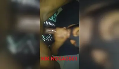 Naughty black amateur girl with a face mask loves giving a long and sloppy blowjob