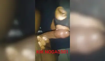 Naughty black amateur girl with a face mask loves giving a long and sloppy blowjob