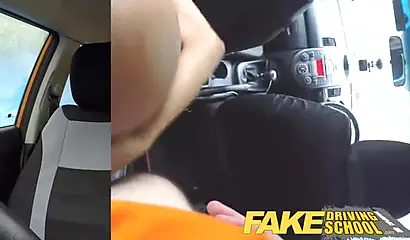 Hot ebony Kiki Minaj fucked by her driving instructor in a fake driving school