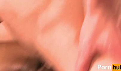 Glamorous black woman chokes on a hard white dick before being pounded balls deep