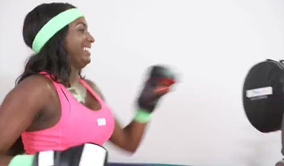 Beautiful fit ebony seduced by an exotic Asian lesbian into fucking after workout