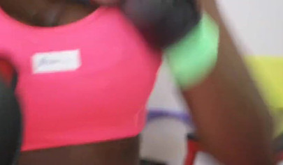 Beautiful fit ebony seduced by an exotic Asian lesbian into fucking after workout