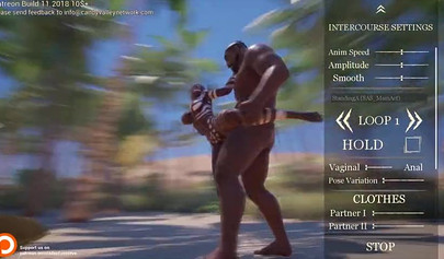 Ebony chicks take huge black dicks in a video game and they seem to love it