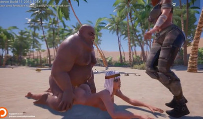 Ebony chicks take huge black dicks in a video game and they seem to love it