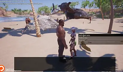 Ebony chicks take huge black dicks in a video game and they seem to love it