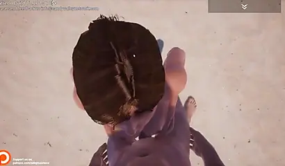 Ebony chicks take huge black dicks in a video game and they seem to love it