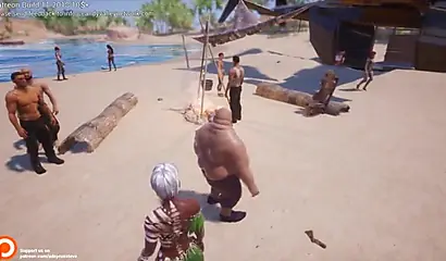 Ebony chicks take huge black dicks in a video game and they seem to love it