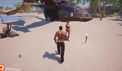 Ebony chicks take huge black dicks in a video game and they seem to love it