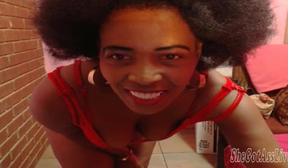 Old black girl with a thunder ass shows it around and spreads her ass cheeks