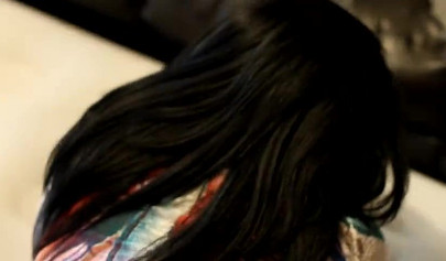 Teenage ebony sweetie with a big ass sucks a dick and then gets fucked in it