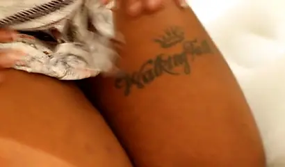 Teenage ebony sweetie with a big ass sucks a dick and then gets fucked in it