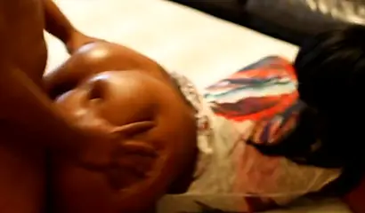 Teenage ebony sweetie with a big ass sucks a dick and then gets fucked in it