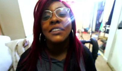 Ebony cutie with glasses sucks and gets her cunt licked before good fucking