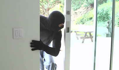 Ebony sweetie with cute titties fucked by a robber in her office and loves it