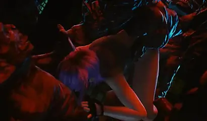 Anime busty chicks get their holes ravaged by 3-D big black dicks and love it