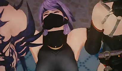 Anime busty chicks get their holes ravaged by 3-D big black dicks and love it