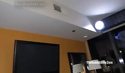 Adorable chubby ebony chokes on two fat dicks before being fucked by them both