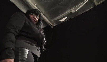 Dominant ebony Vanessa Blue shows off her perfect tits and teases your hard cock