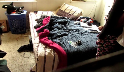 Naughty black amateur chick bends over for a long and hard doggy style fucking