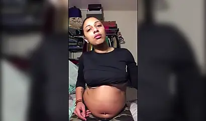 Naughty ebony teenager gives a kinky fetish performance drinking soda and burping