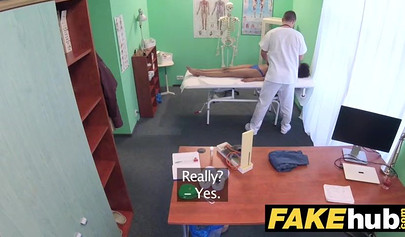 Beautiful ebony student tricked into sucking and fucking during a medical exam