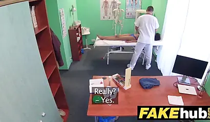 Beautiful ebony student tricked into sucking and fucking during a medical exam