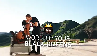 Compilation video of stunning black babes sucking and being fucked by white cocks