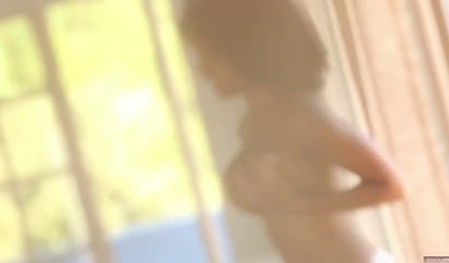 Beautiful young ebony Ivy Sherwood Solo shows off her perfect body and masturbates