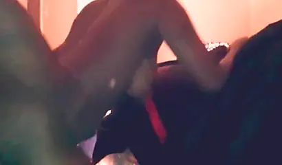 Naughty ebony babe enjoys ass slapping while being pounded doggy style balls deep