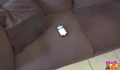 Glamorous black babe in a sexy dress sucks a stiff rod before being pounded hard